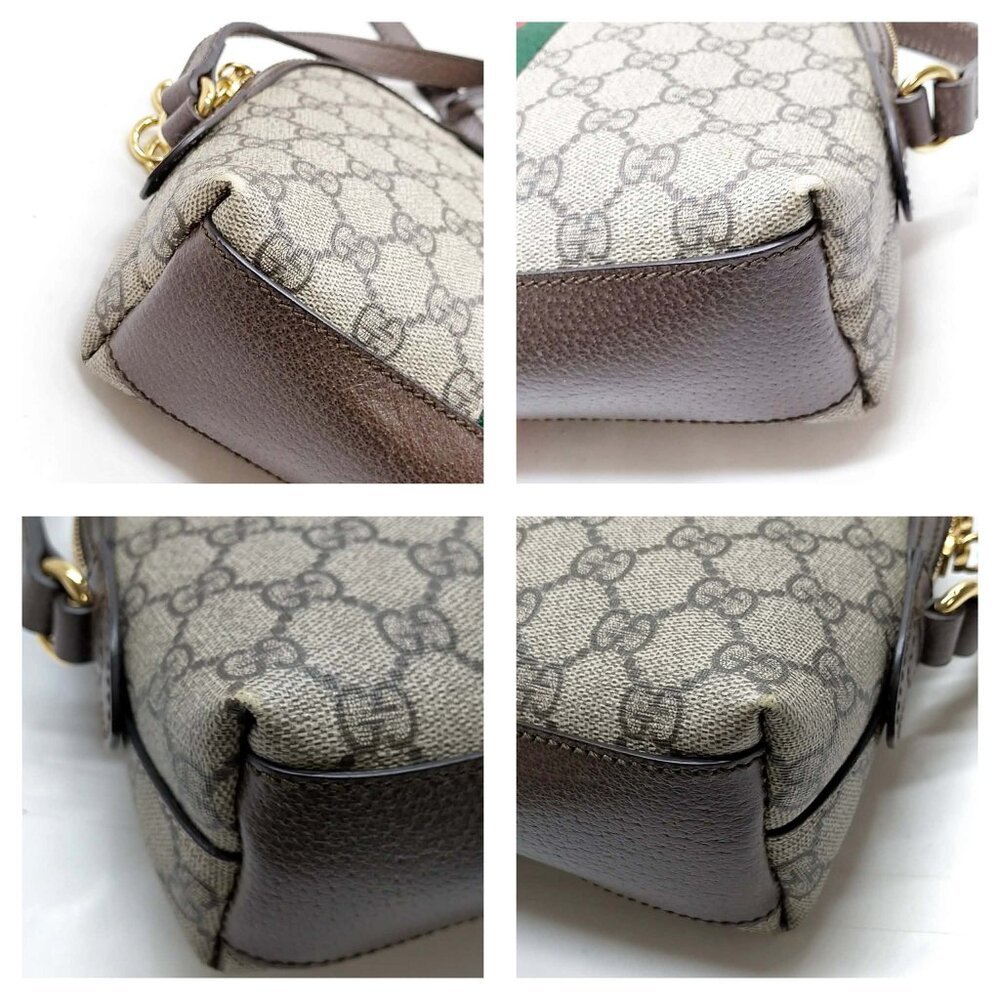 Authentic Gucci Sherry Line Brown PVC Shoulder Bag mn801-030326 - Picture 9 of 16